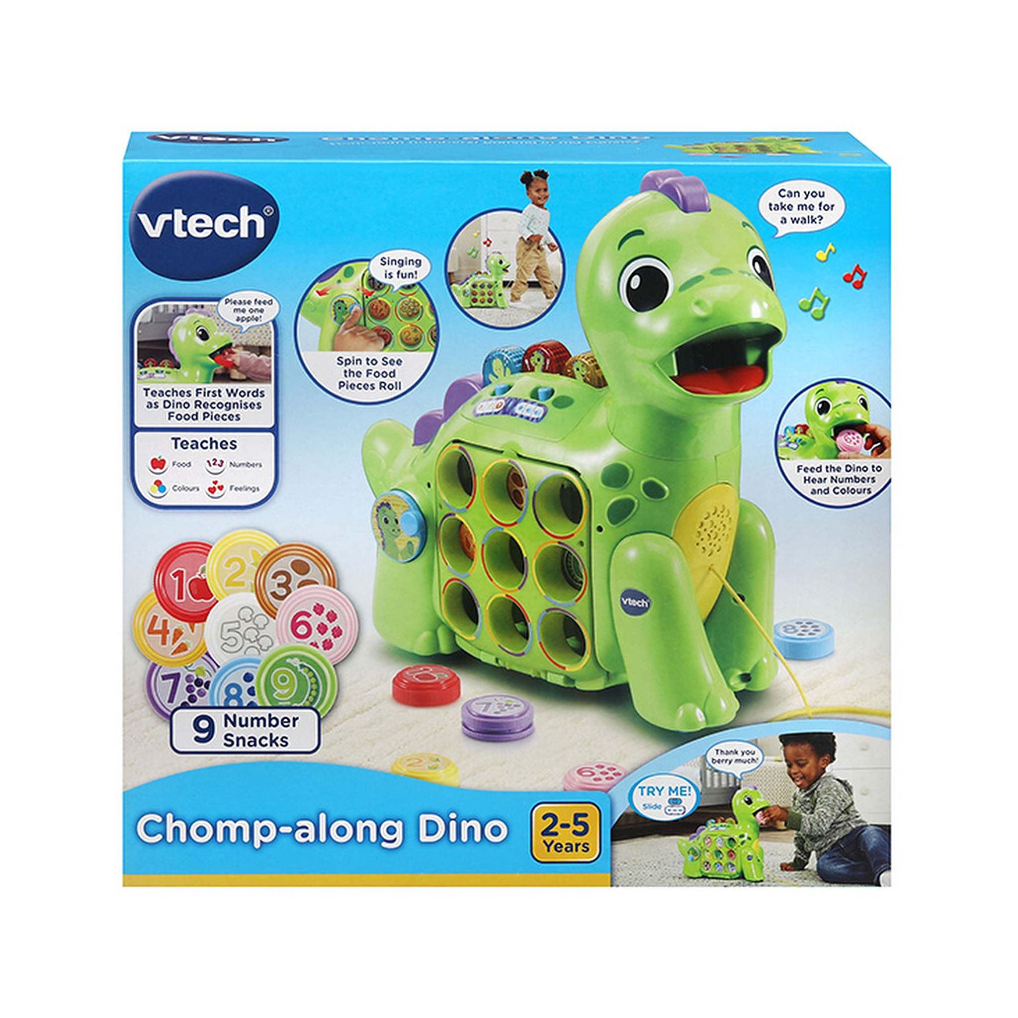 İnkişaf etdirən oyuncaq VTech Chomp-Along Dino 80-532003, 2-5 yaş