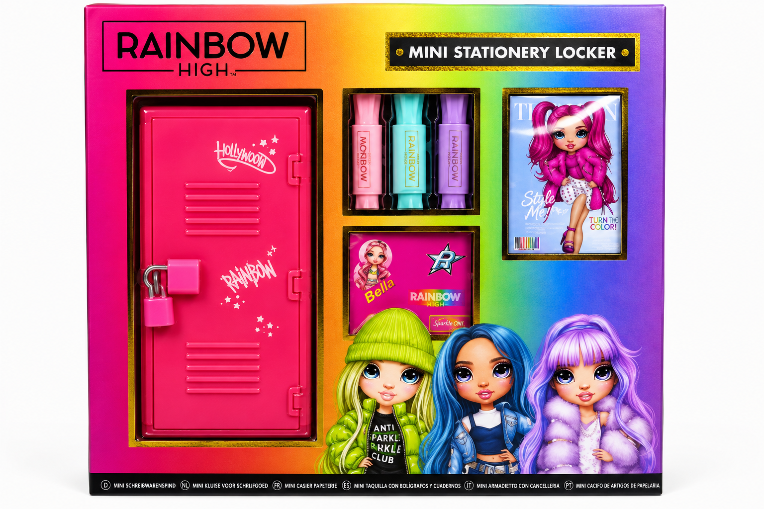 Dəftərxana ləvazimatları dəsti RMS International Rainbow High Surprise 
Locker 90-0036/ENT