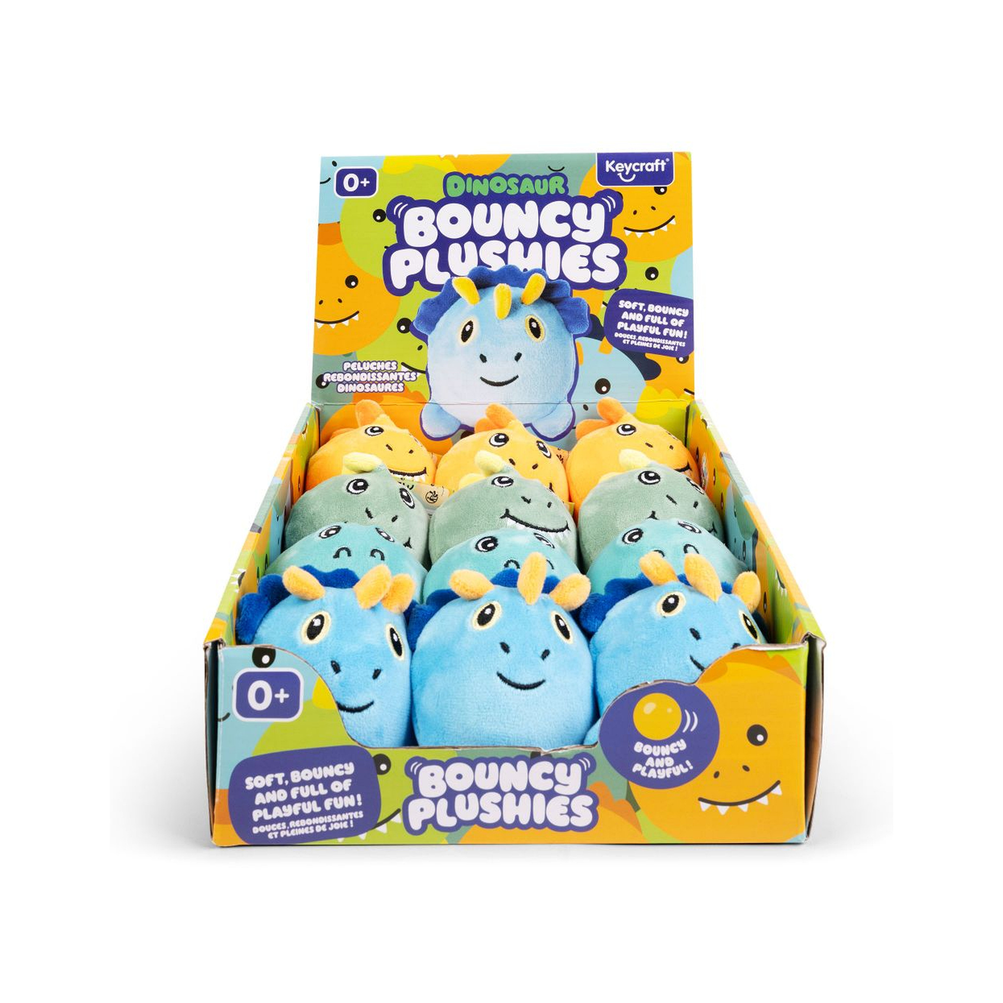 Dinosaur Bouncy Plushies Sensory Toys assorted