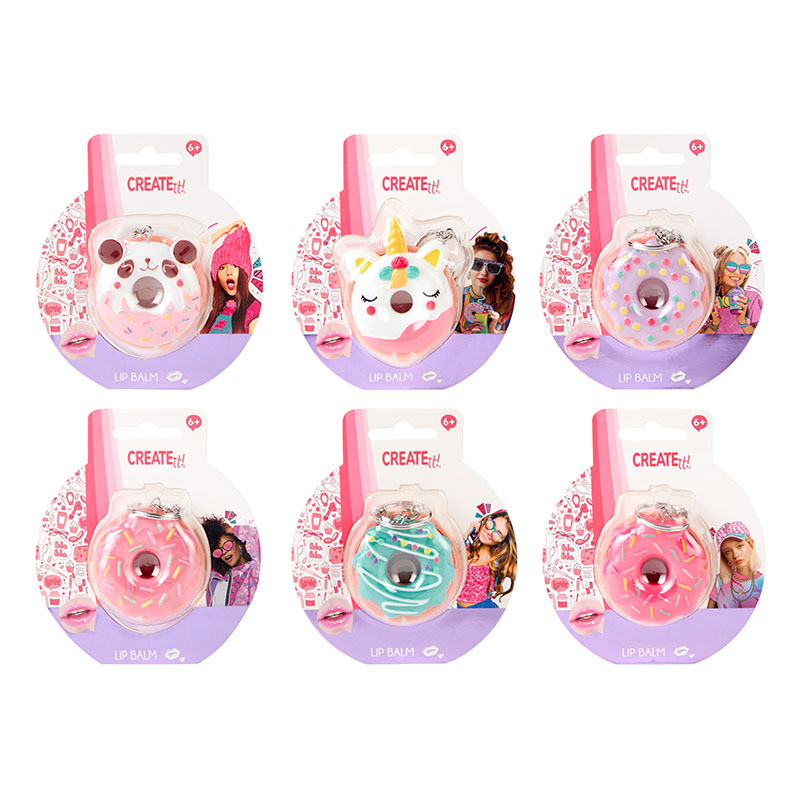 Create It! Donut Lip Balm Pink 6 Ass.