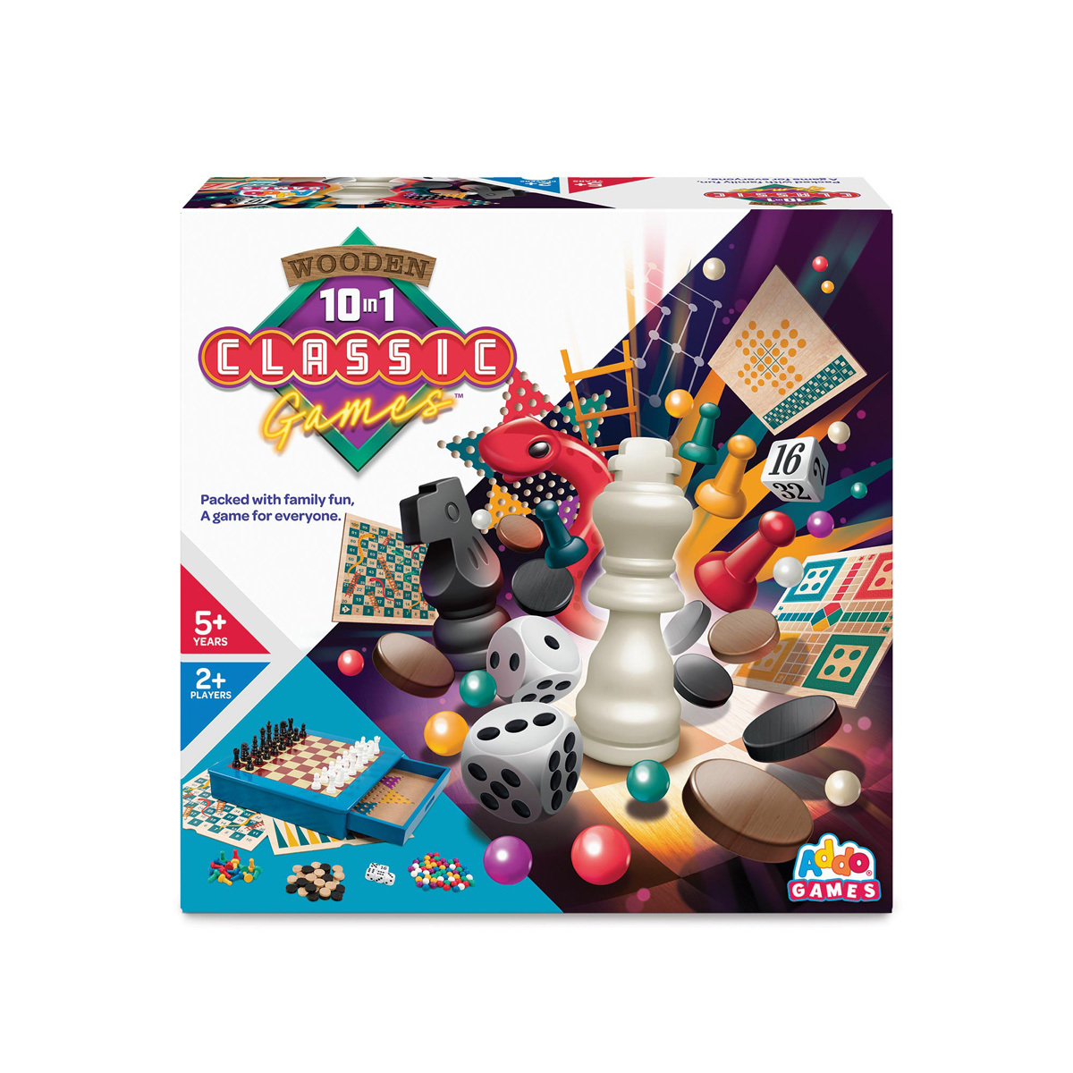 Addo Games Wooden 10in1 Classic Games