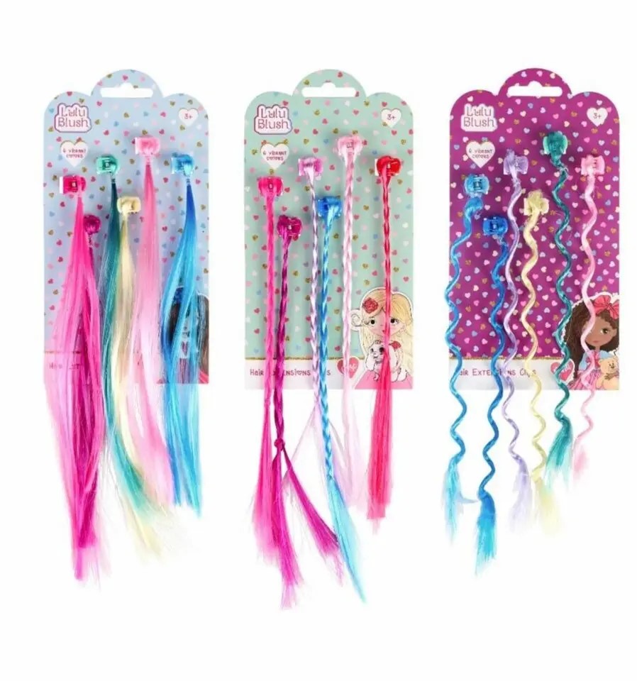 LULU BLUSH HAIR CLIP WITH EXTENSION - 3 DESIGNS assorted