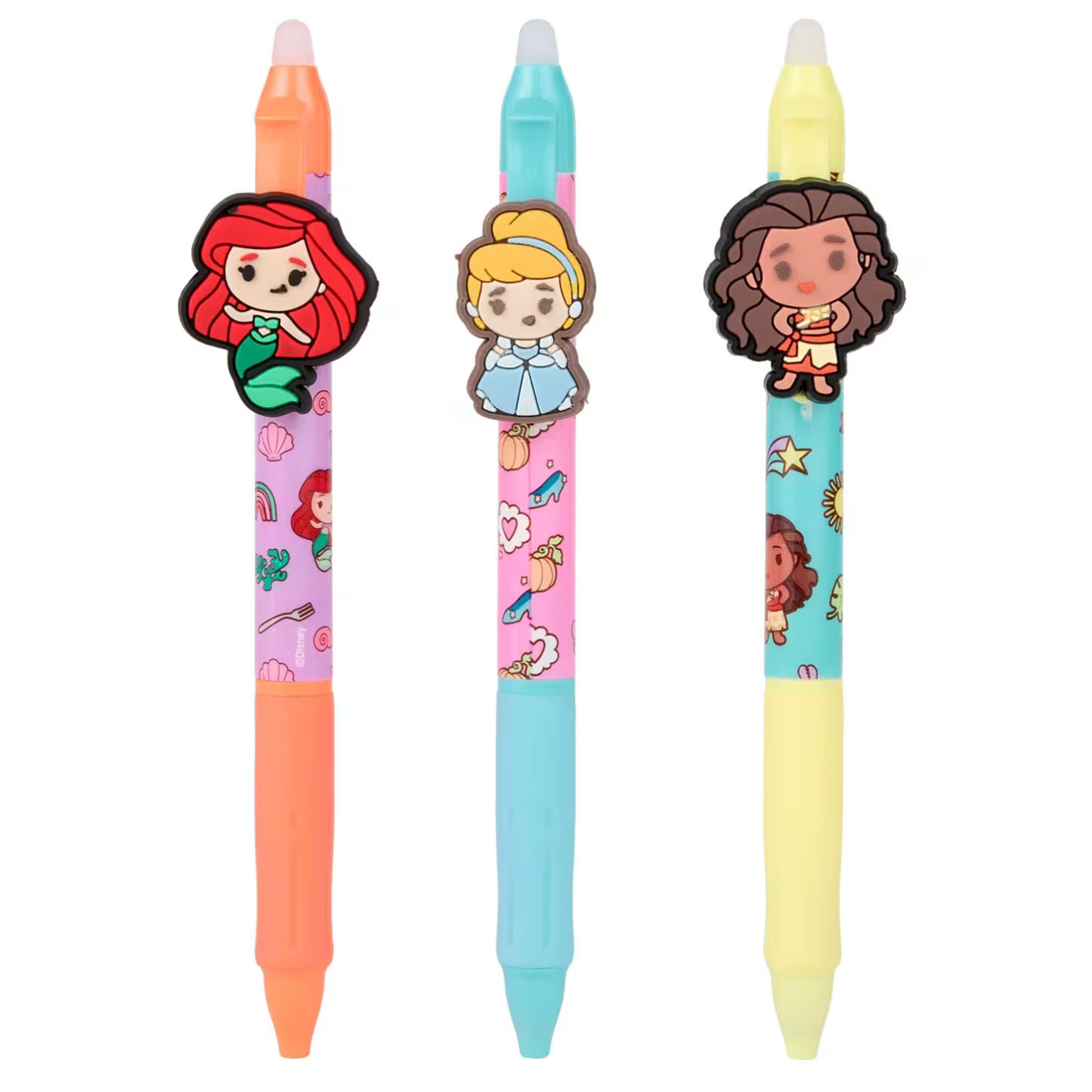 Disney Princess Erasable Gelpen With Clip 3-Assorted