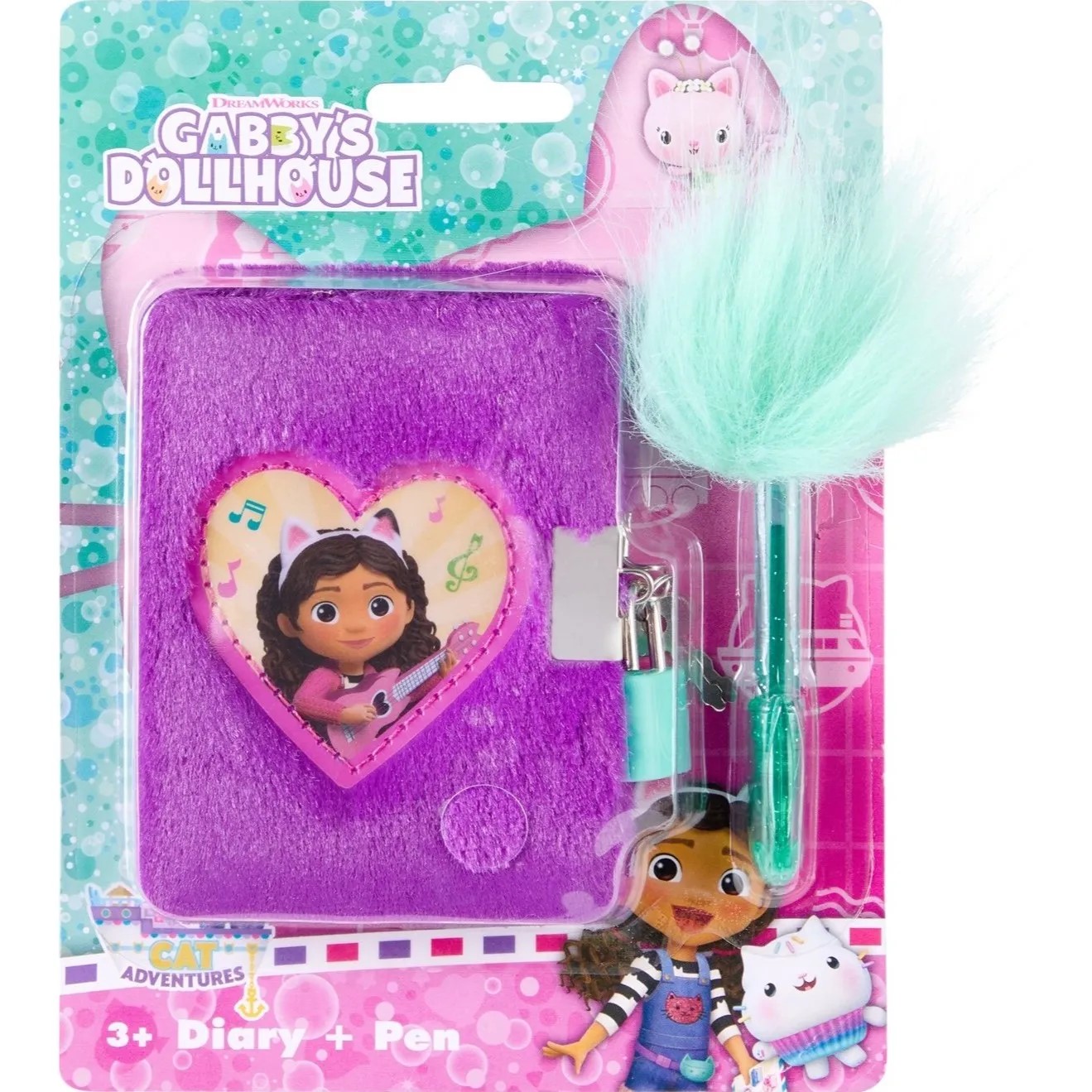 Gabby's Dollhouse Plush Diary With Lock And Pen