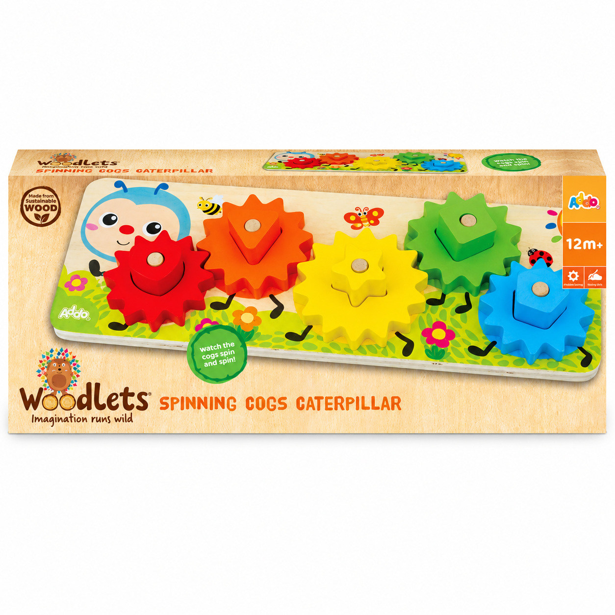 Woodlets Spinning Cogs Caterpillar Wooden Puzzle