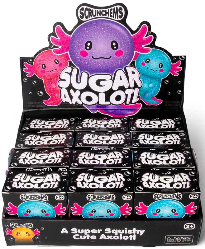 Scrunchems Mini Sugar Axolotl Squishy Toy  Assorted