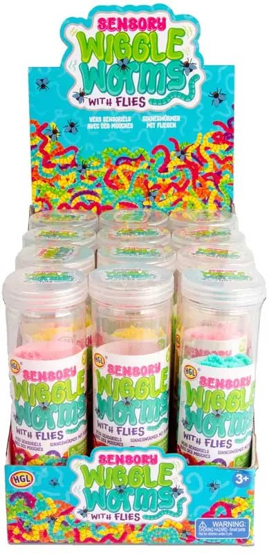 WIGGLE WORMS WITH FLIES ASSORTED