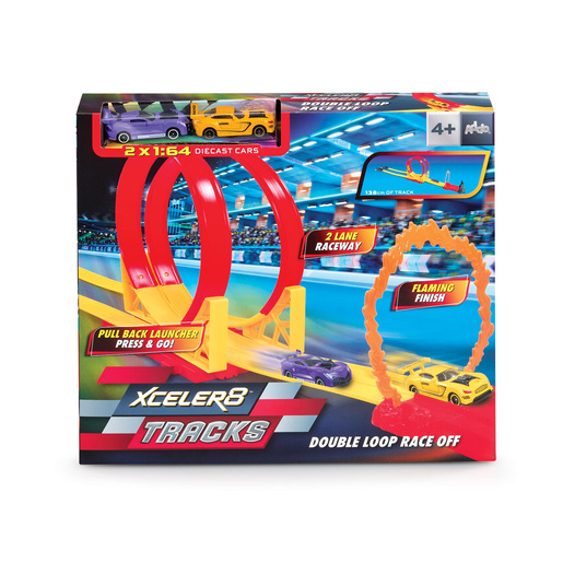 Xceler8 Tracks Double Loop Race Off Racetrack