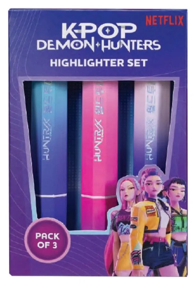 K-POP Demon Hunters Highlighter Pen Set Pack of 3