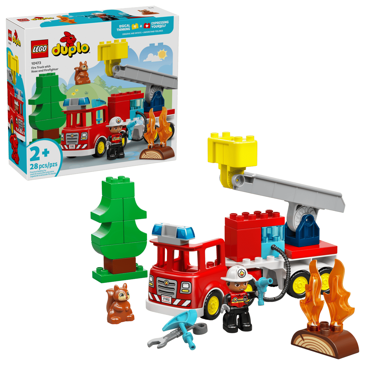 LEGO 10473 FIRE TRUCK WITH HOSE AND FIR.. V29