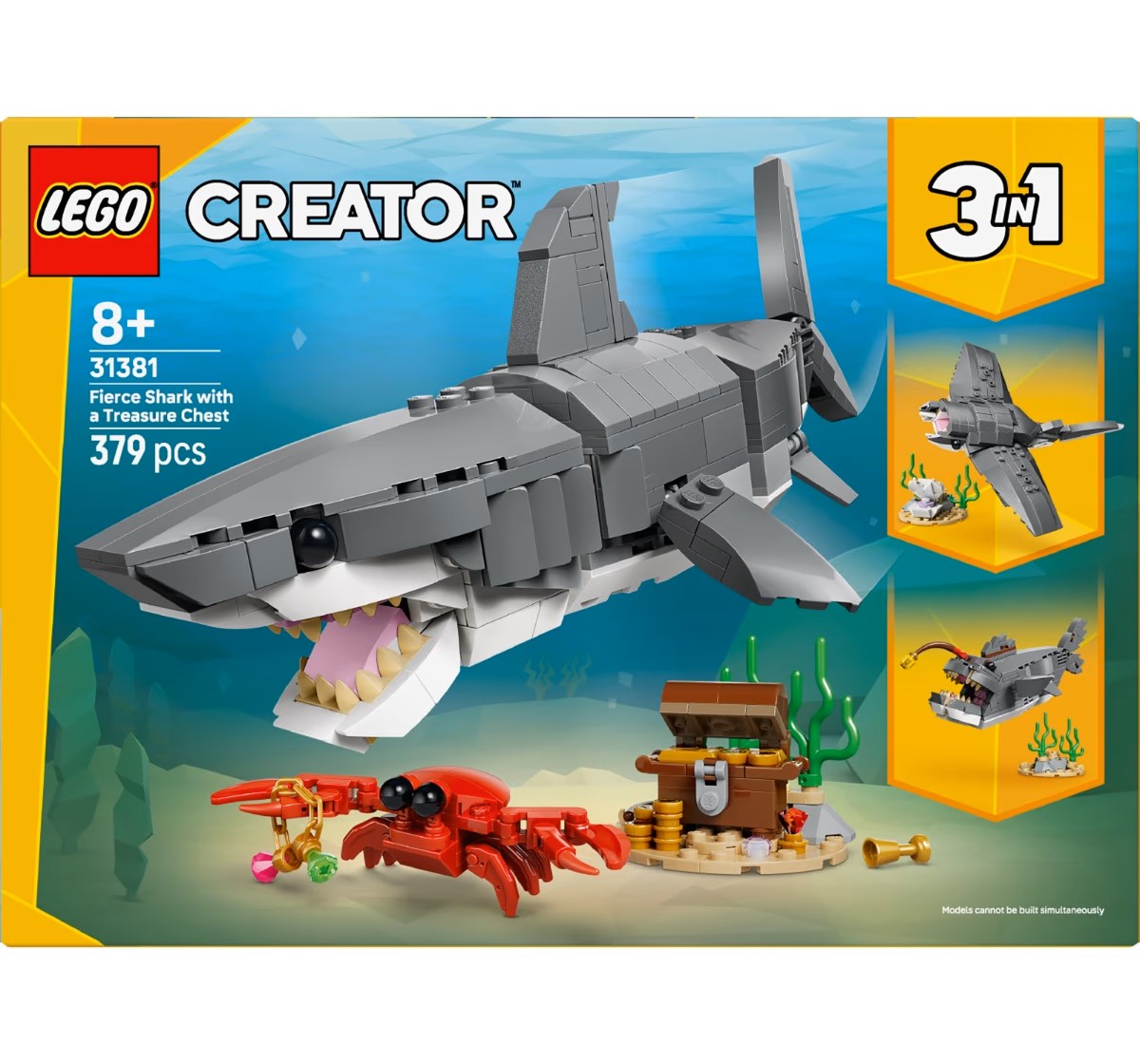LEGO 31381 FIERCE SHARK WITH A TREASURE.. V29