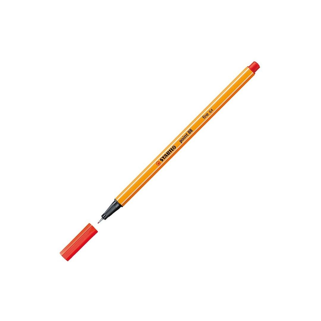 İncə Uclu Qələm Stabilo Point 88 Light Red, 0.4 mm, qırmızı