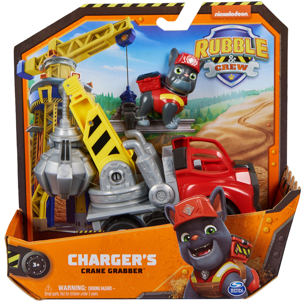 Paw Patrol Rubble & Crew Chargers Crane Grabber Vehicle