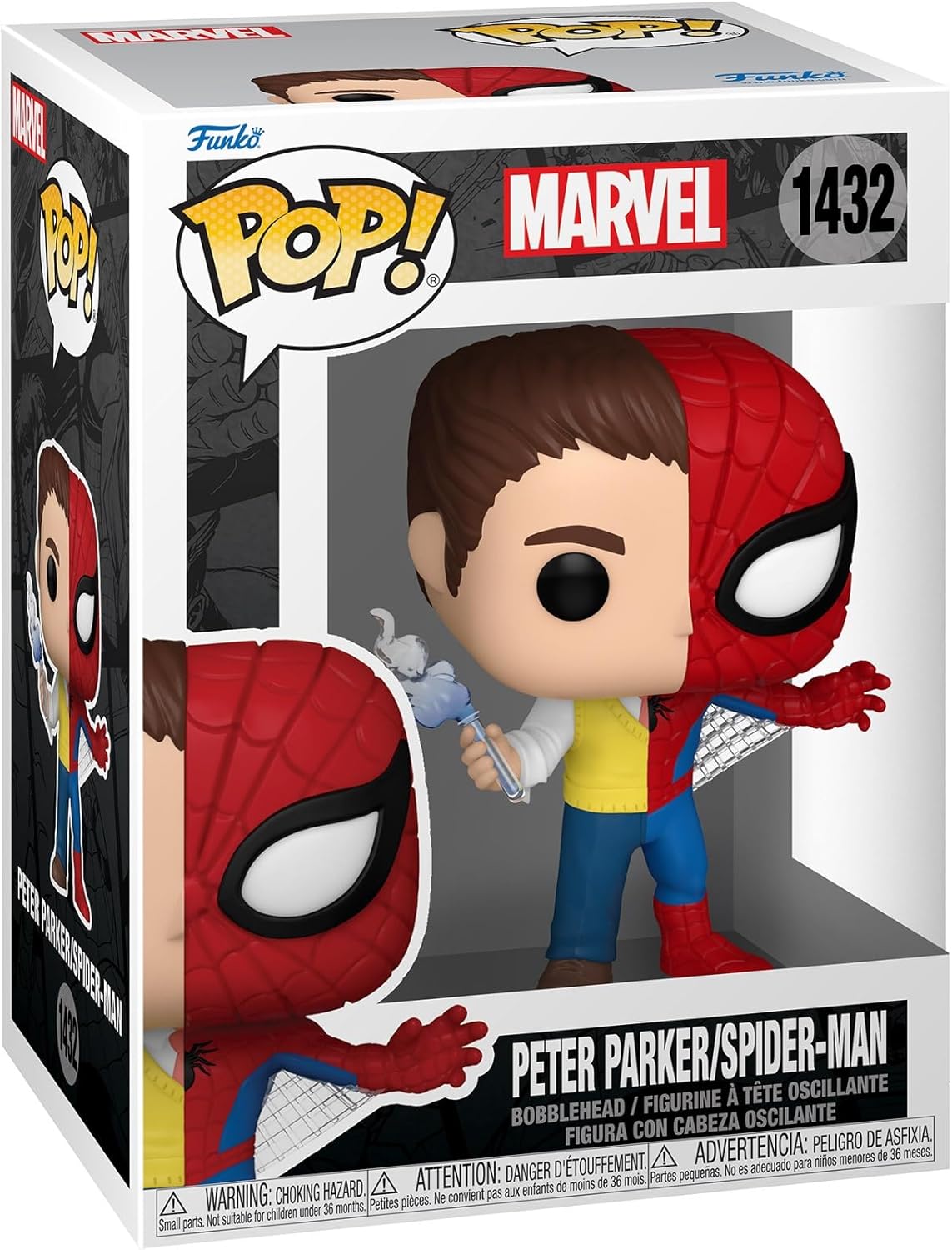 Funko POP Marvel: Split - Spider-Man - Spider-Man/Peter Parker