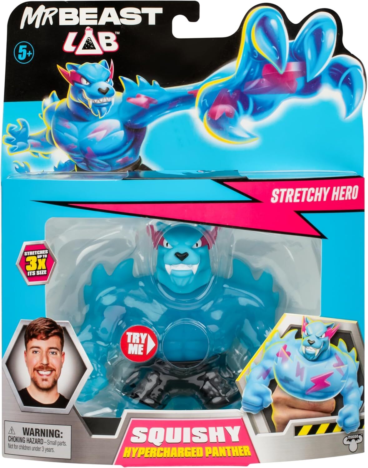 Mr Beast Lab Heroes of Goo Jit Zu Squishy Hypercharged Panther