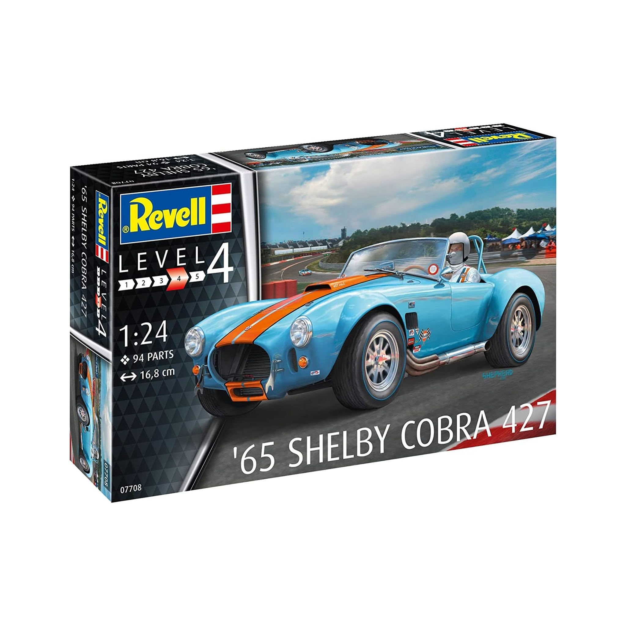 Металический конструктор Revell Shelby Cobra 427, 94 элементa, 12+