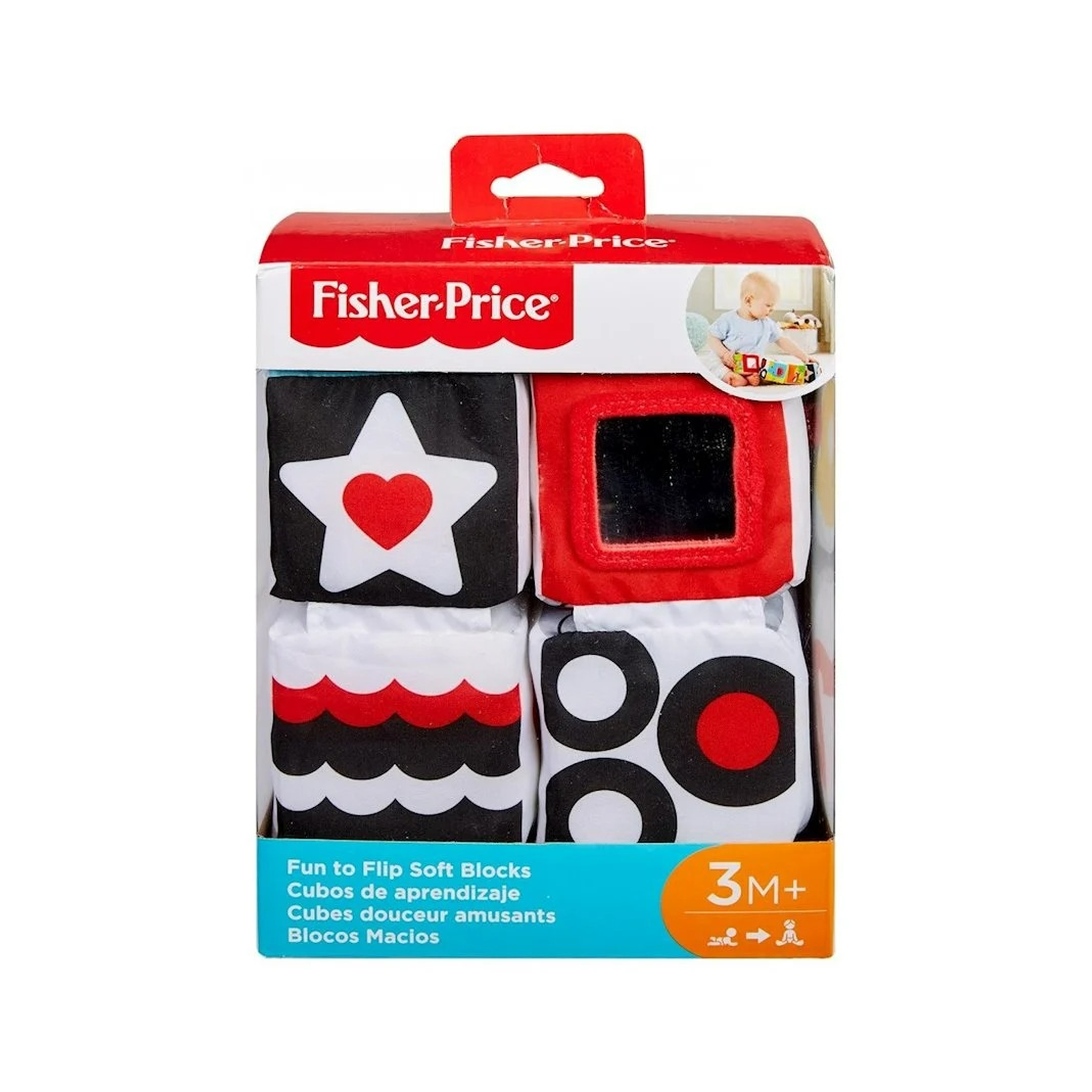 Öyrədici dəst Fisher-Price Soft Blocks, 0+ yaş