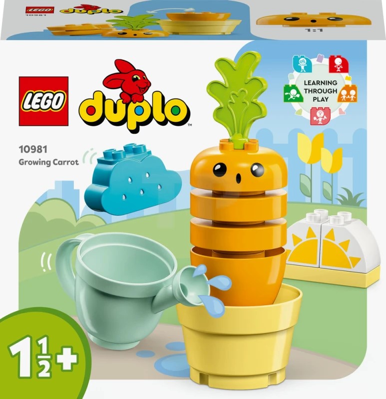 Konstruktor LEGO Duplo Growing Carrot 10981, 1.5+ yaş, 11 əd