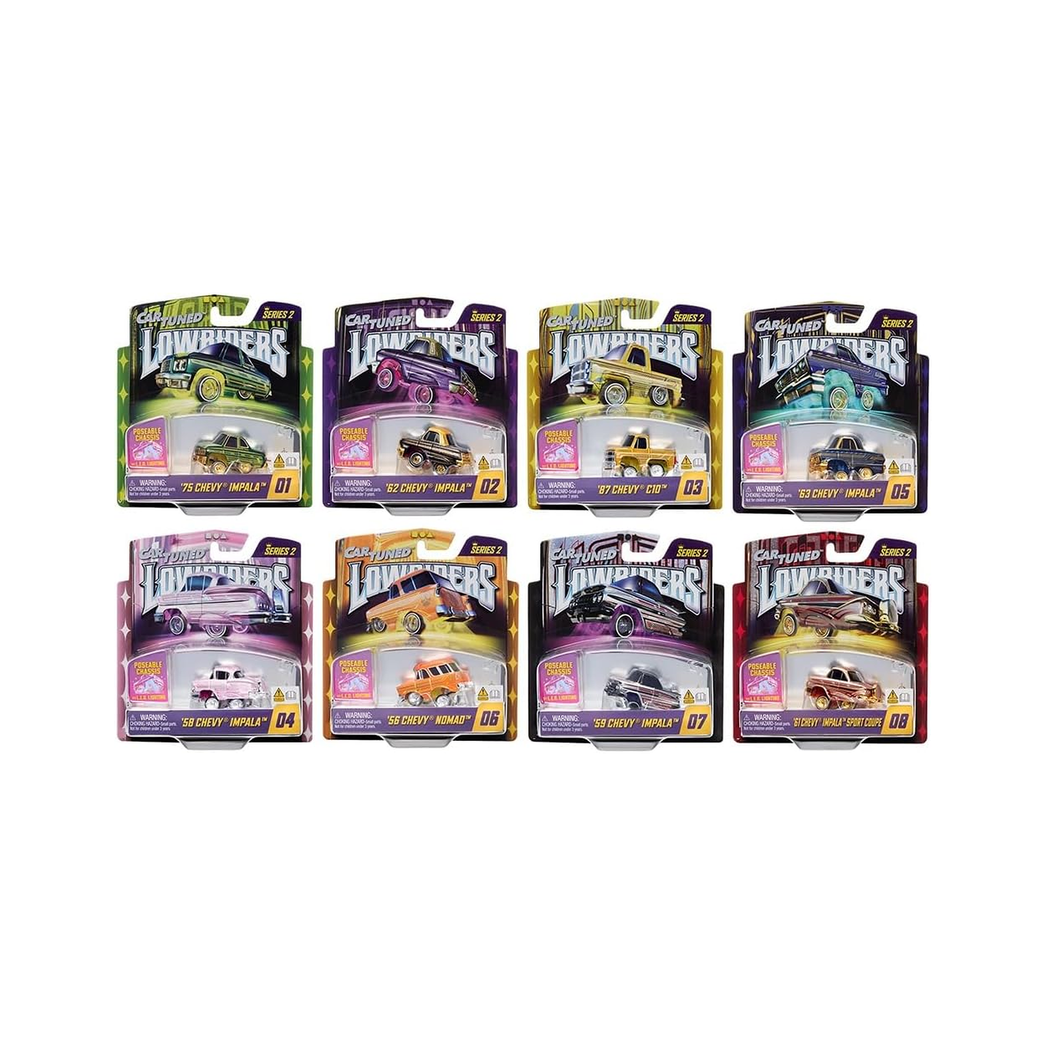 Car Tune Low Riders S2 (8 Pieces) (Diecast Car)