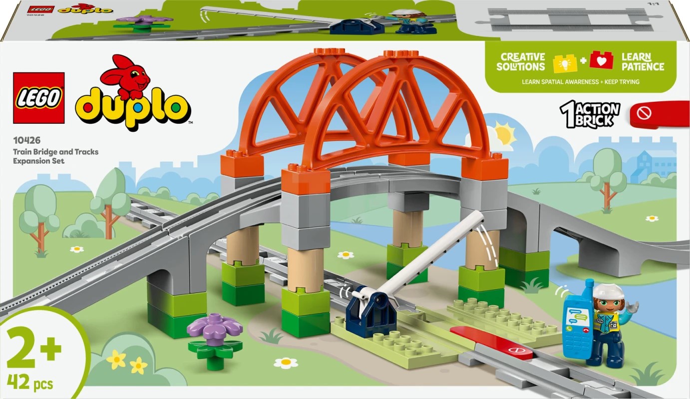 Konstruktor LEGO DUPLO 10426 Train Bridge and Tracks, 42 element