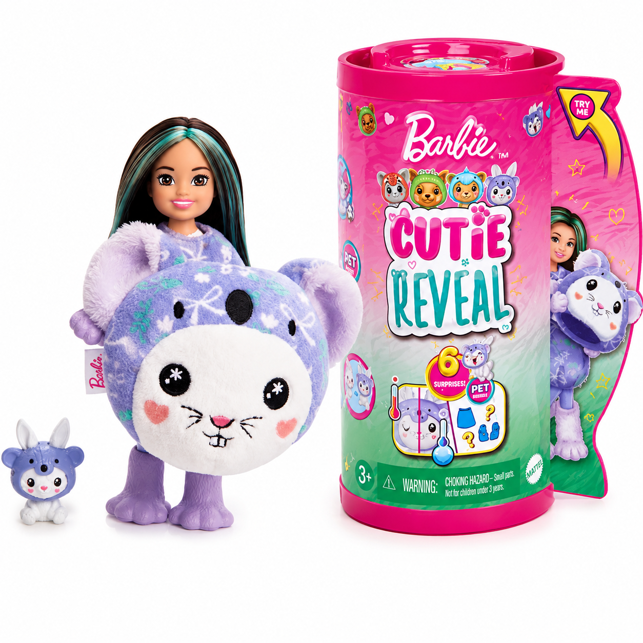 Sürpriz kukla Mattel Barbie Cutie Reveal Chelsea Bunny As Koala HRK27, 3+ 
yaş