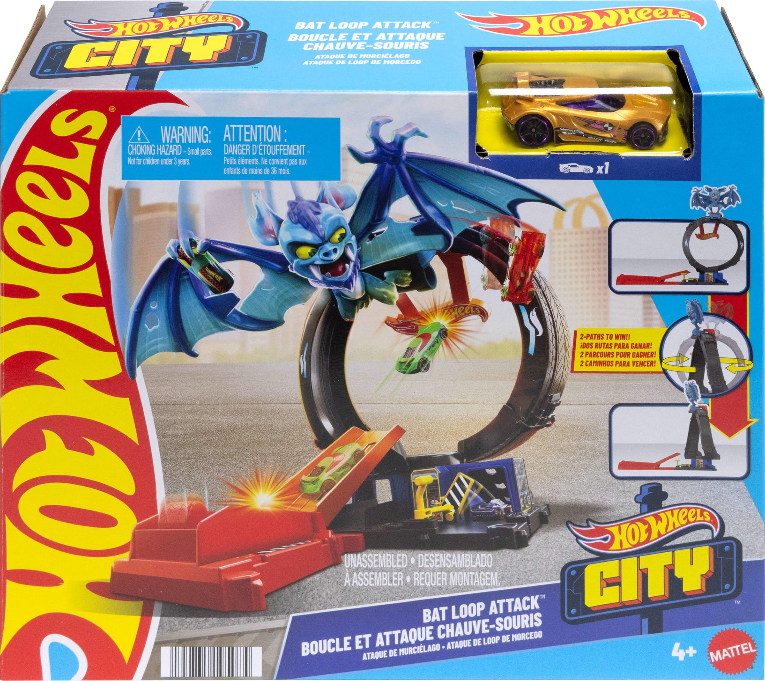 Oyun dəsti Mattel Hot Wheels City Bat HTN78, 4+ yaş