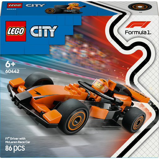 LEGO City F1 Driver with McLaren Race Car Construction Set 60442