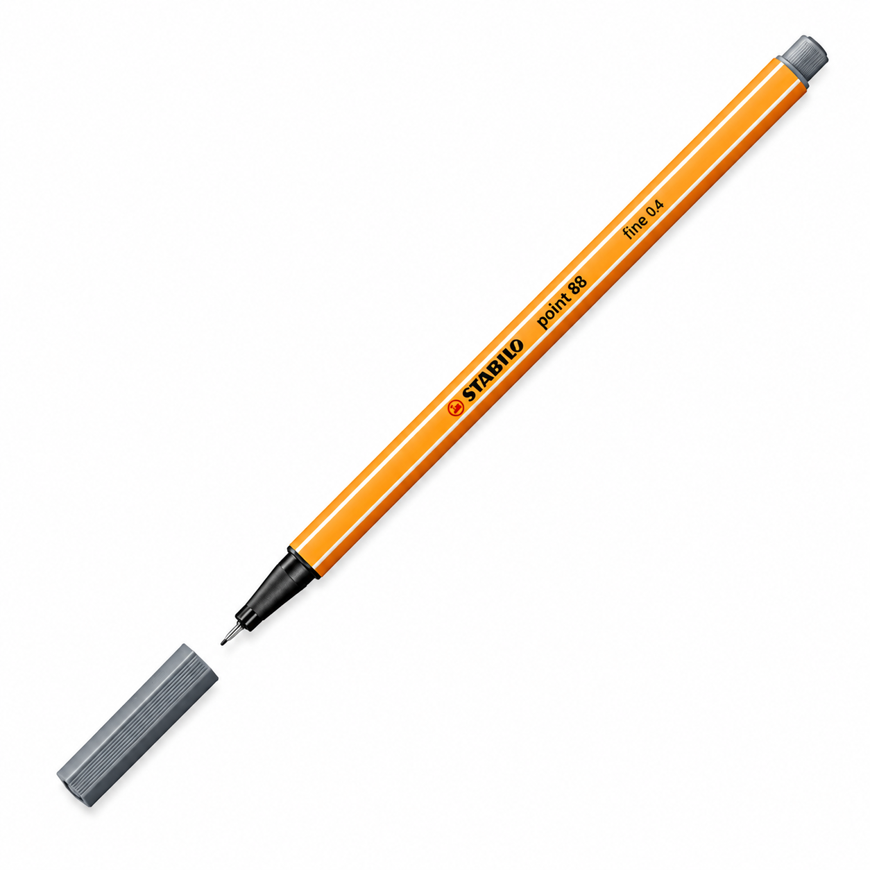 Kapilyar qələmi Stabilo point 88 Dark Grey, boz