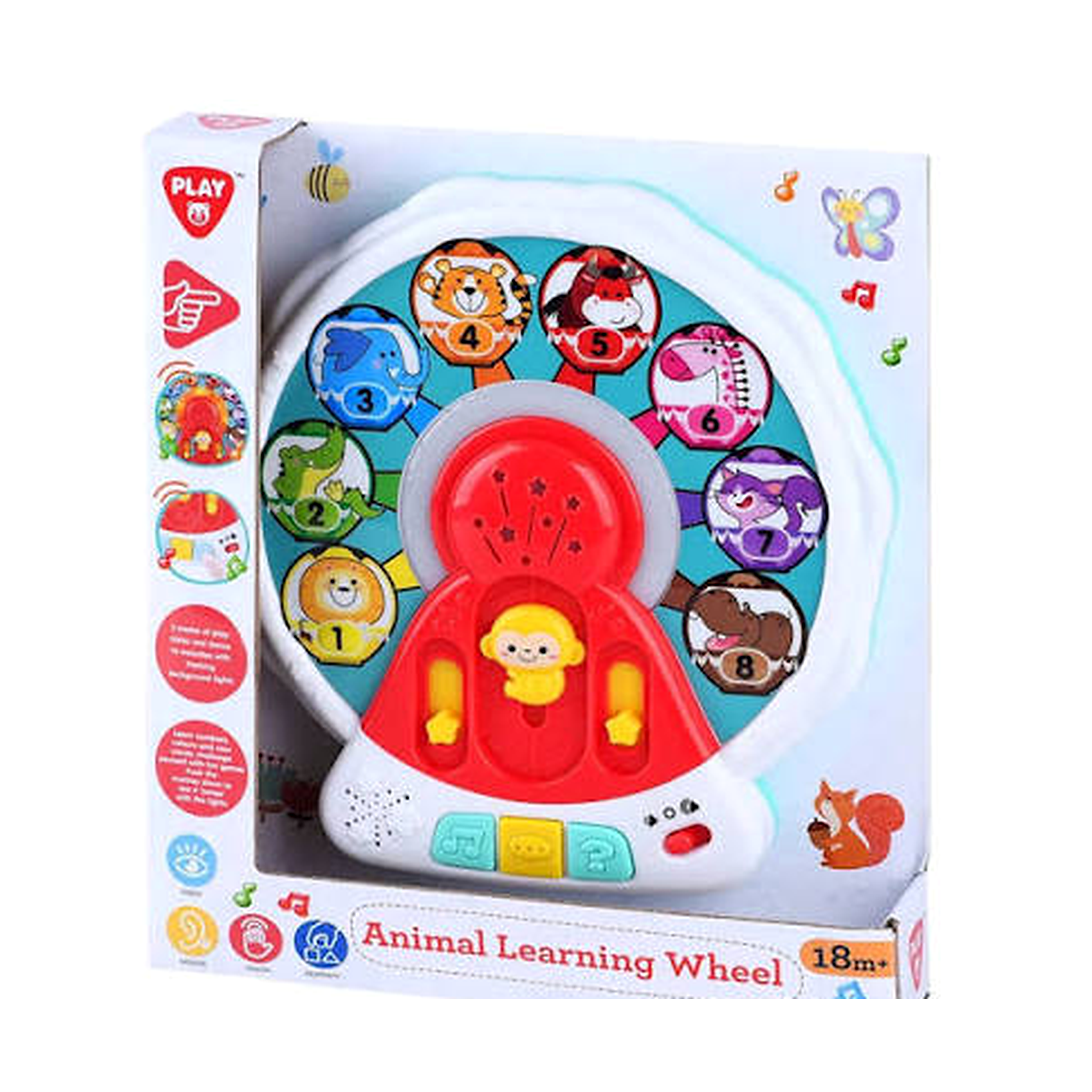 İnteraktiv oyuncaq PlayGo Animal Learning Wheel, 1-3 yaş
