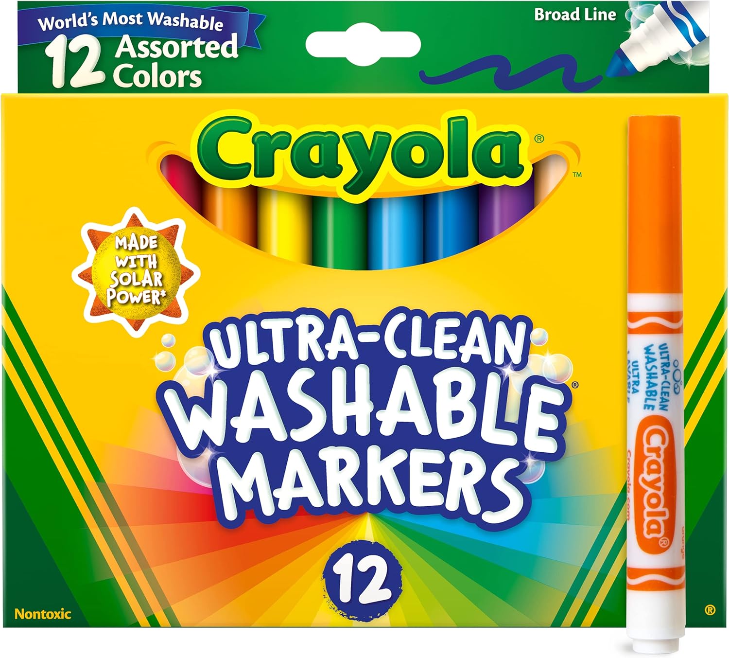 12 Washable Markers Broadline