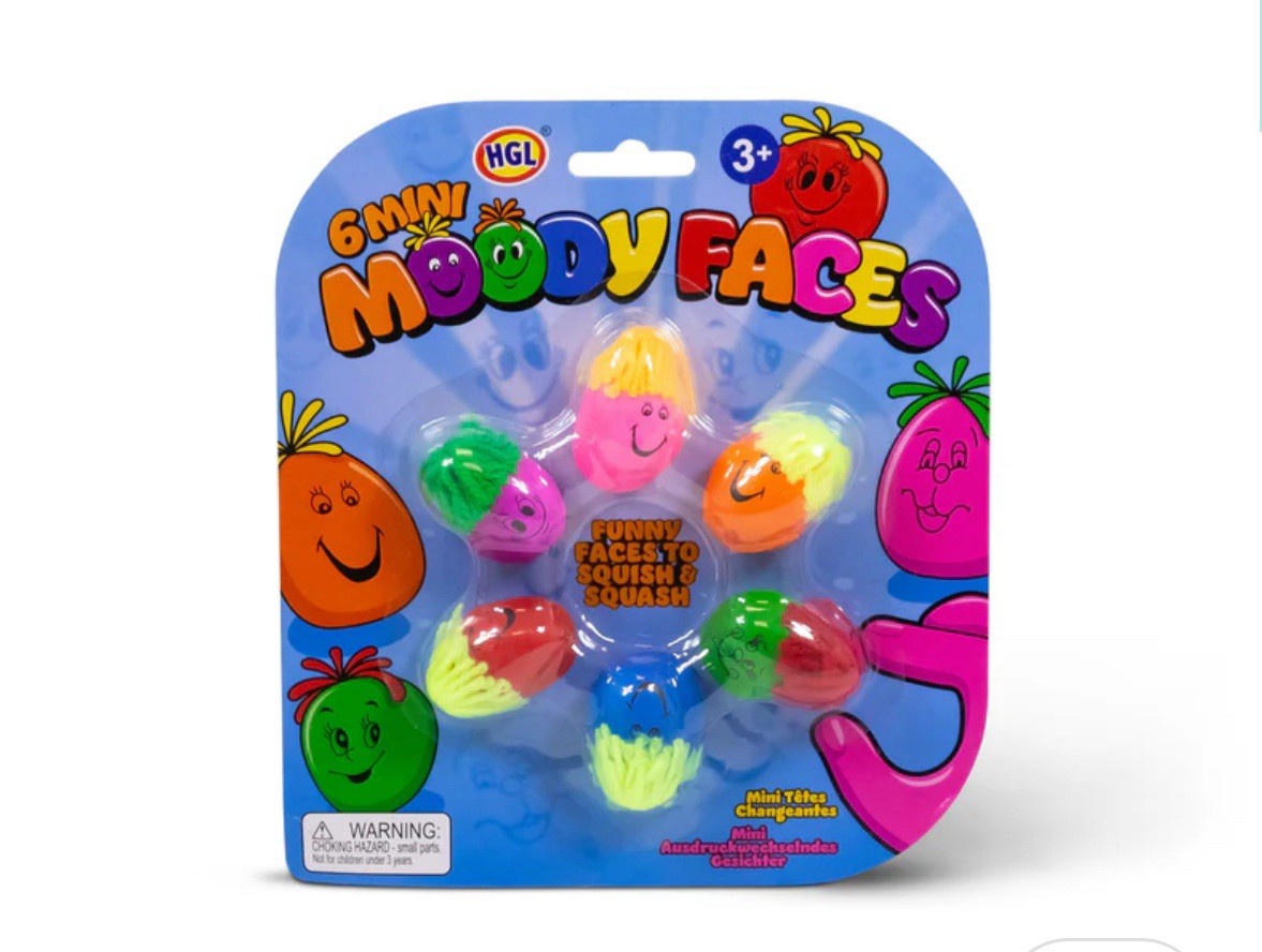 Mini Moody Faces 6 Pack