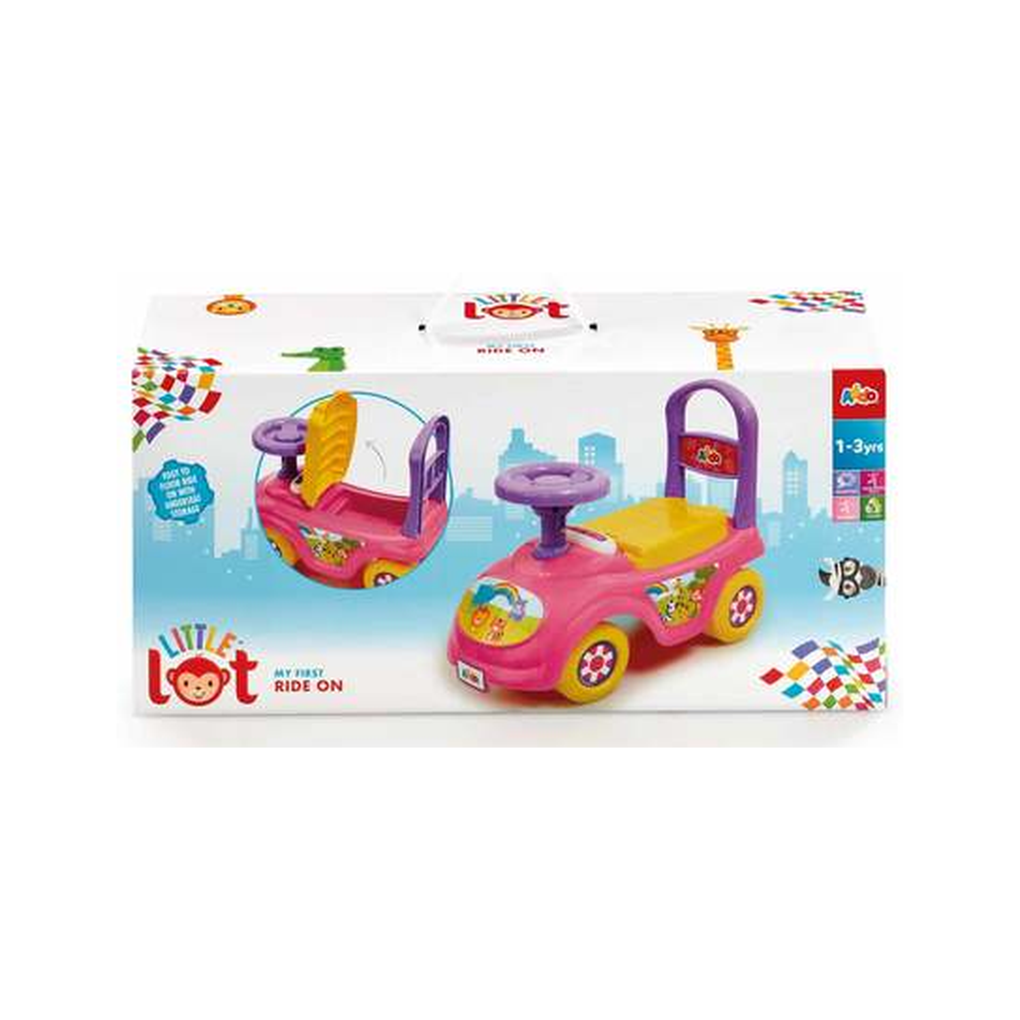 Uşaq diyirlənən maşını Addo 312-15128-B Little Lot My First Ride On Pink, 
1-3 yaş