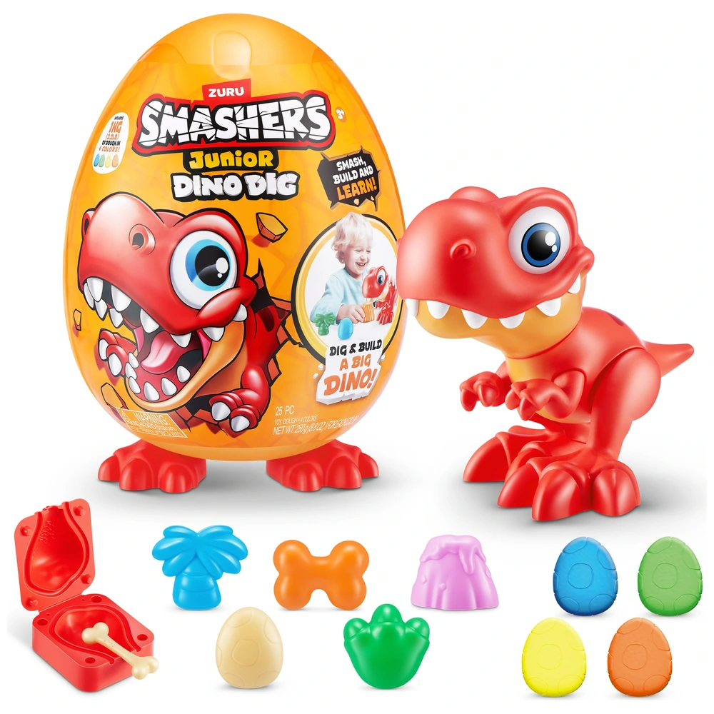 Smashers Junior-Dino Dig-Series 1 Large Egg