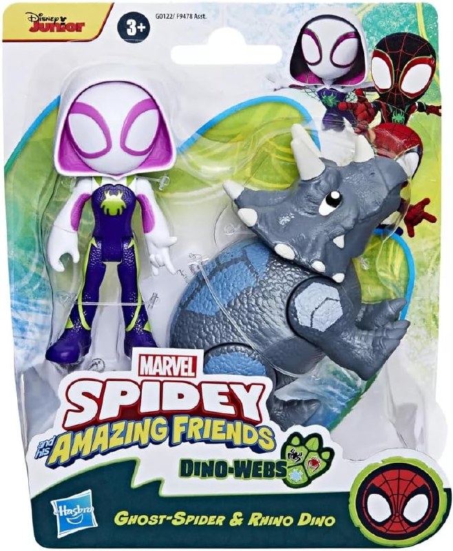 Spidey Amazing Friends Hero Dino Webs Fig -Assorted