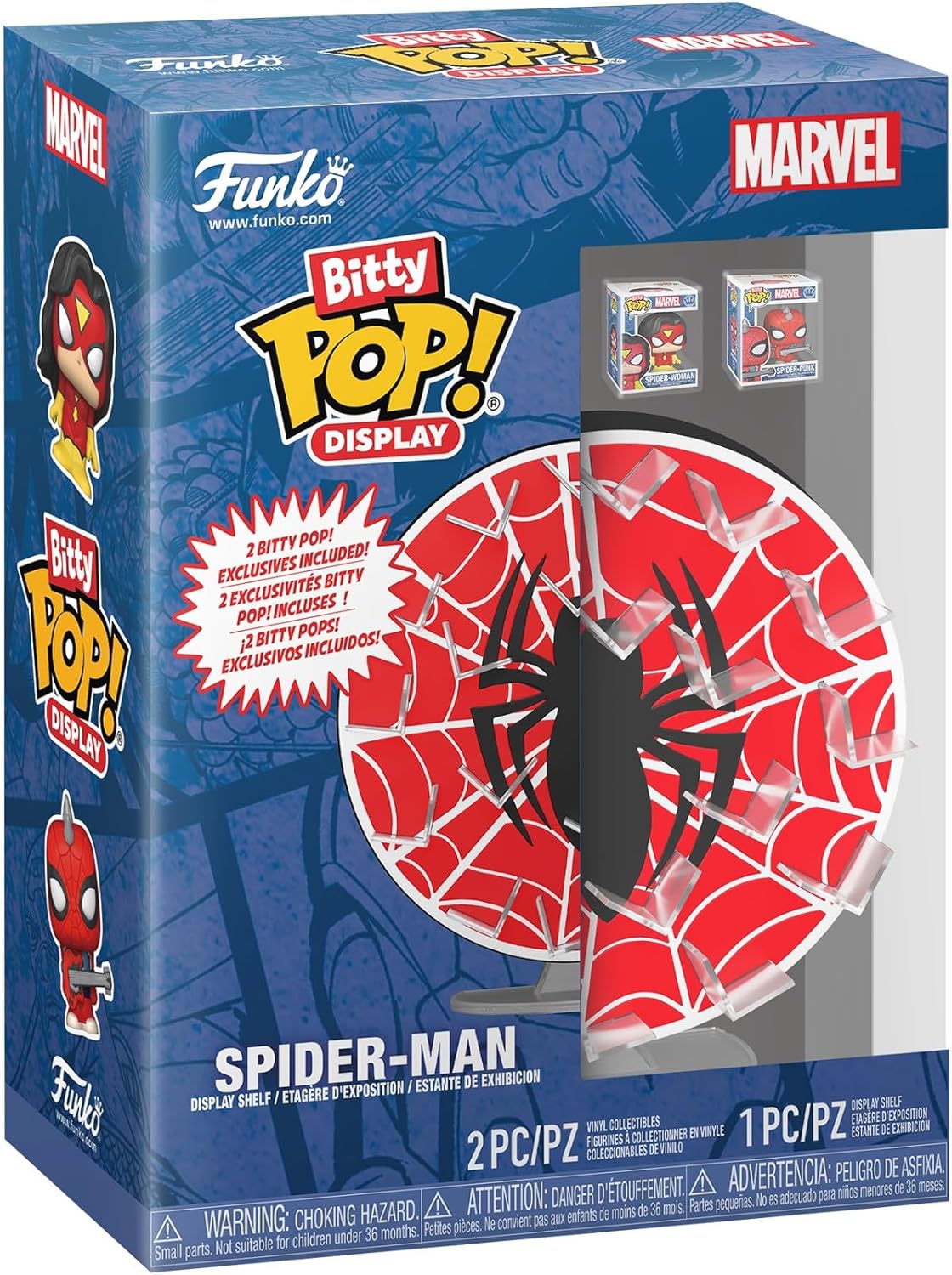 ¶Funko Bitty POP! Display: Spider-Man Web with Woman & Spider-Punk