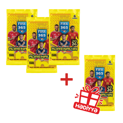 3+1 PANINI 6 CARDS PACKET FIFA 365 2026