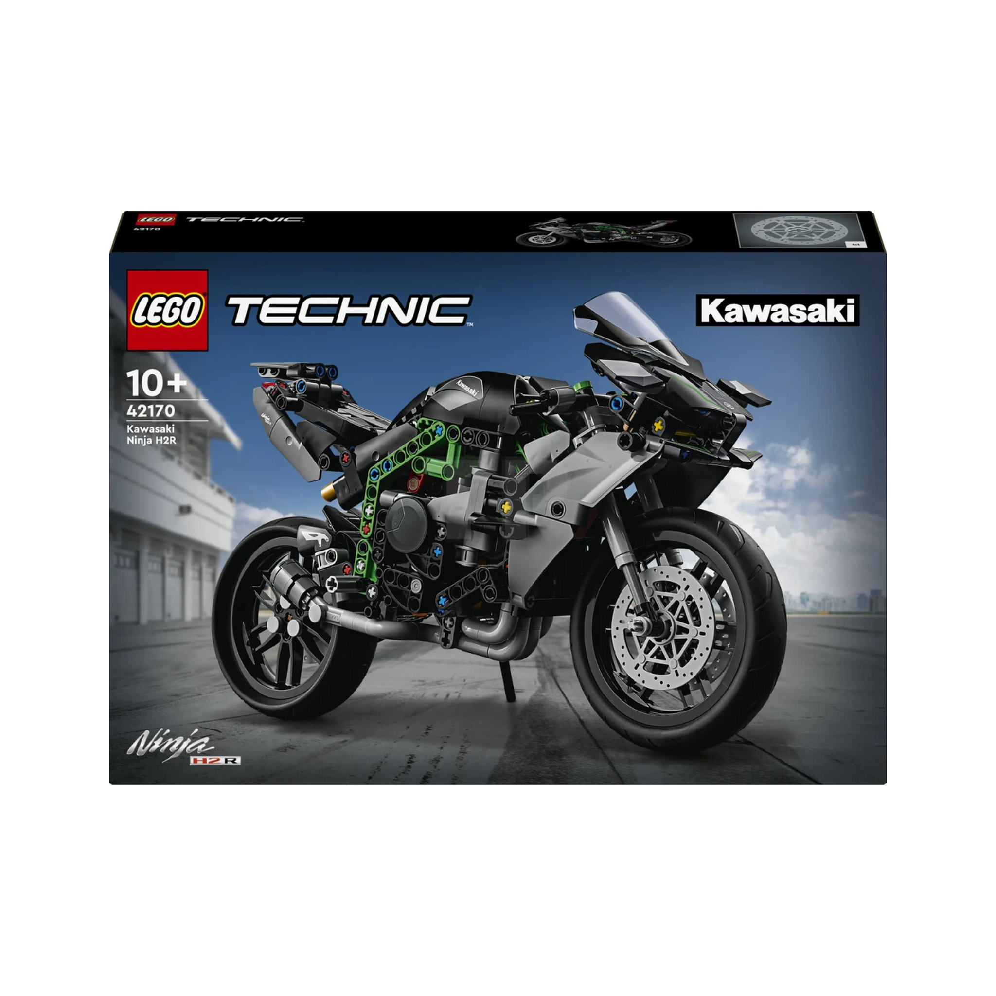 Konstruktor Lego Technic Kawasaki Ninja H2R Motorcycle 42170, 10+ yaş, 643 hissə