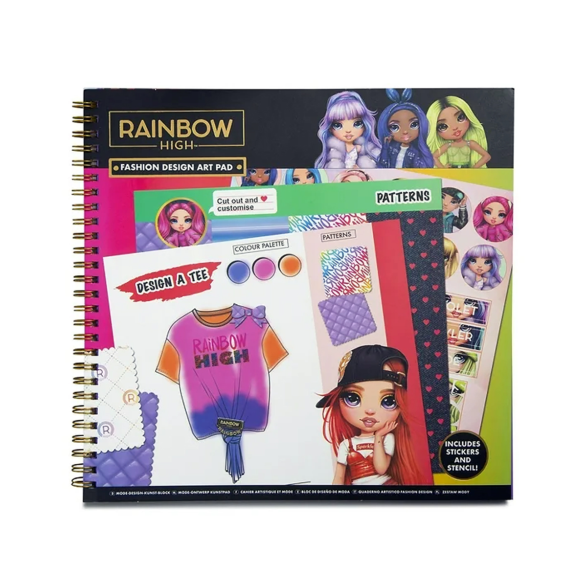 Rəngləmə Albomu Rms Rainbow High Fashion Design Art Pad Set