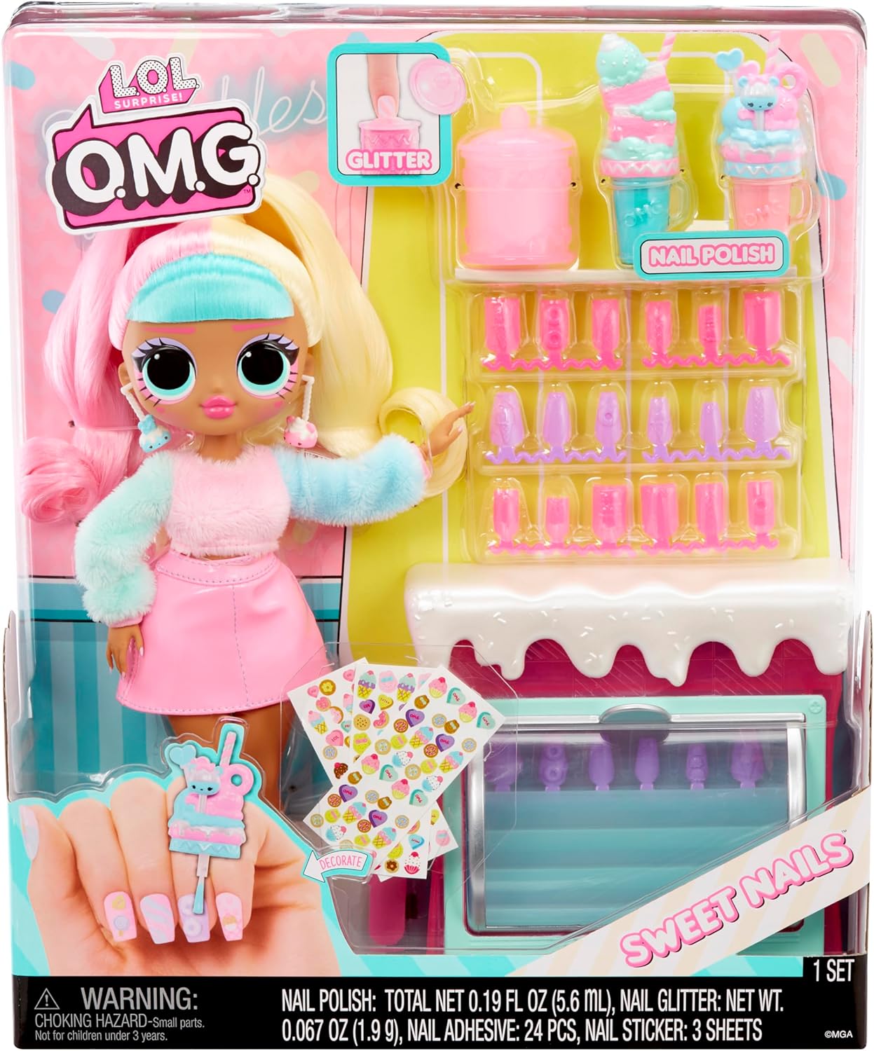 Kukla MGA L.O.L. Surprise! OMG Sweet Nails Asst, 4+ yaş, məhsul çeşiddə