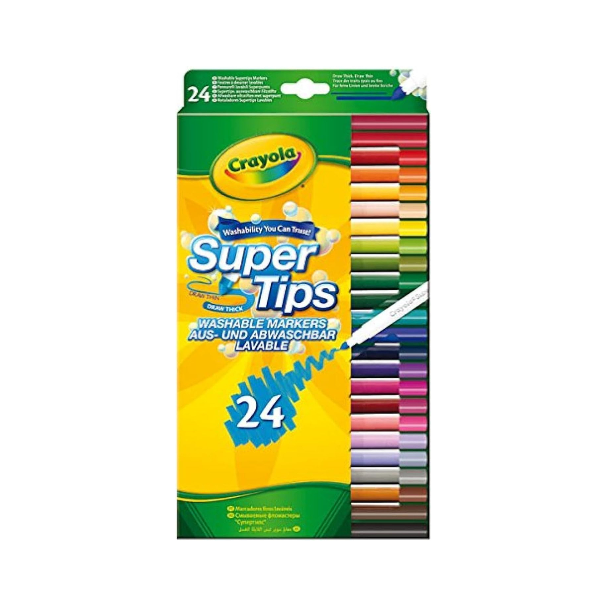 Crayola Supertips Washable Markers - 24 Pieces