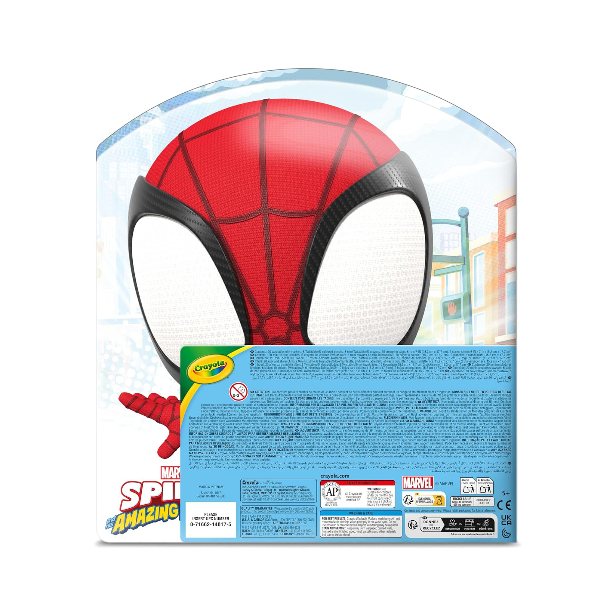 Crayola - Spidey Creative Case, 40 Pieces, Portable Colouring Set