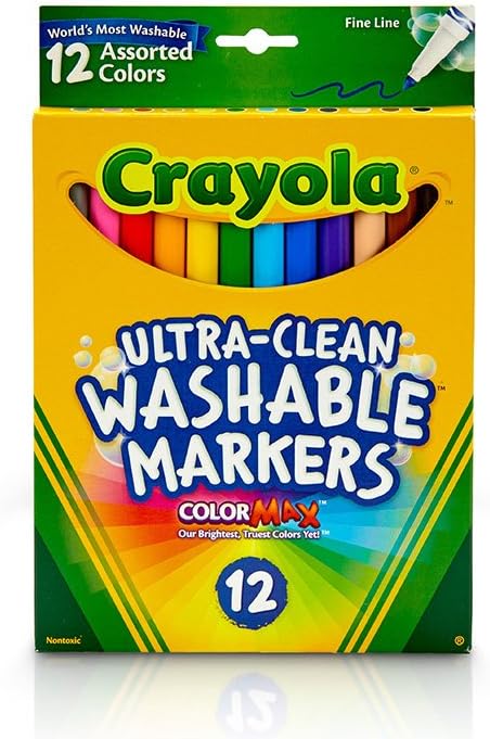 12 Mk Washable Markers