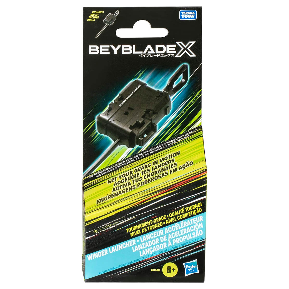 Fiqur Beyblade X Winder Launcher, plastik, 8+ yaş