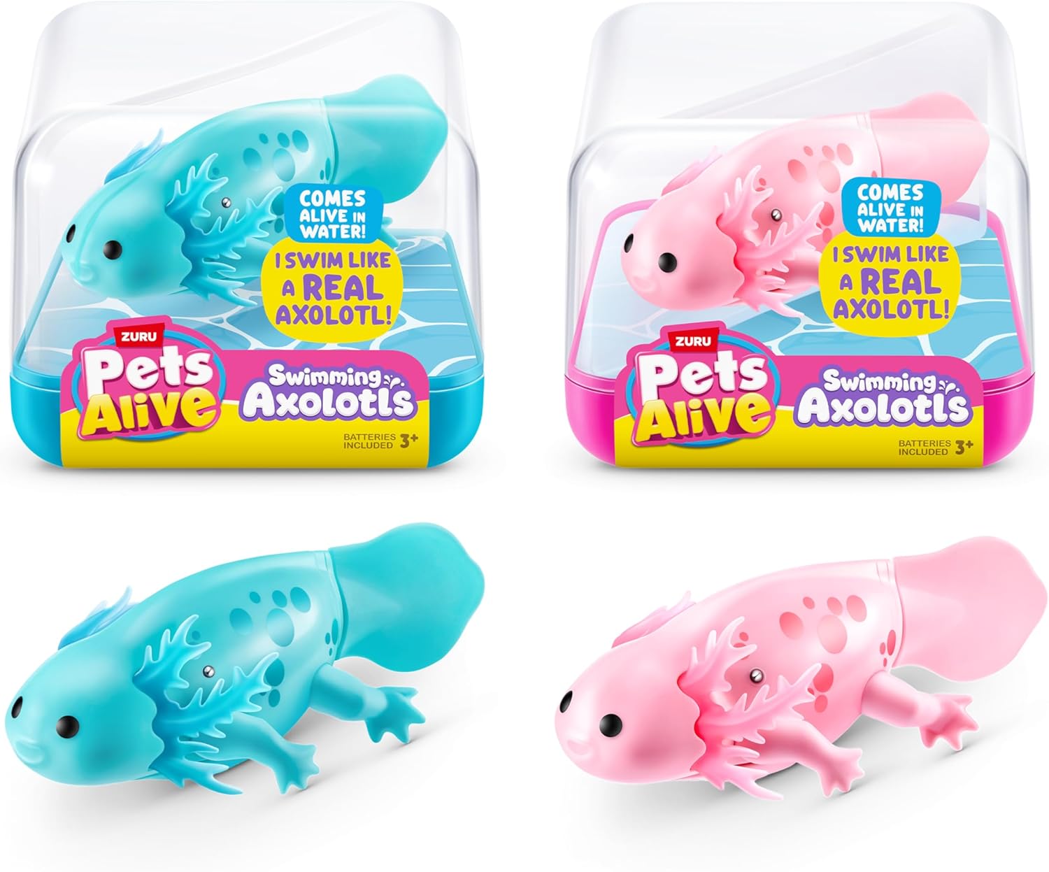 PETS ALIVE WATER ACTIVATED-SERIES 1SWIMMING AXOLOTL-CUBE