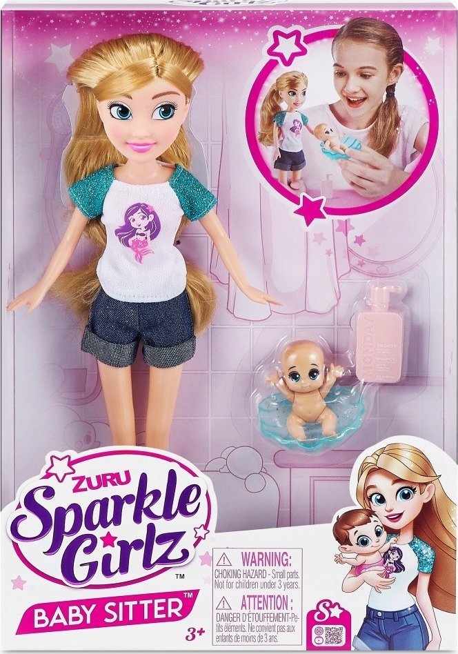 ZURU Sparkle Girlz Uşaq Baxıcısı Sparkle Kuklası