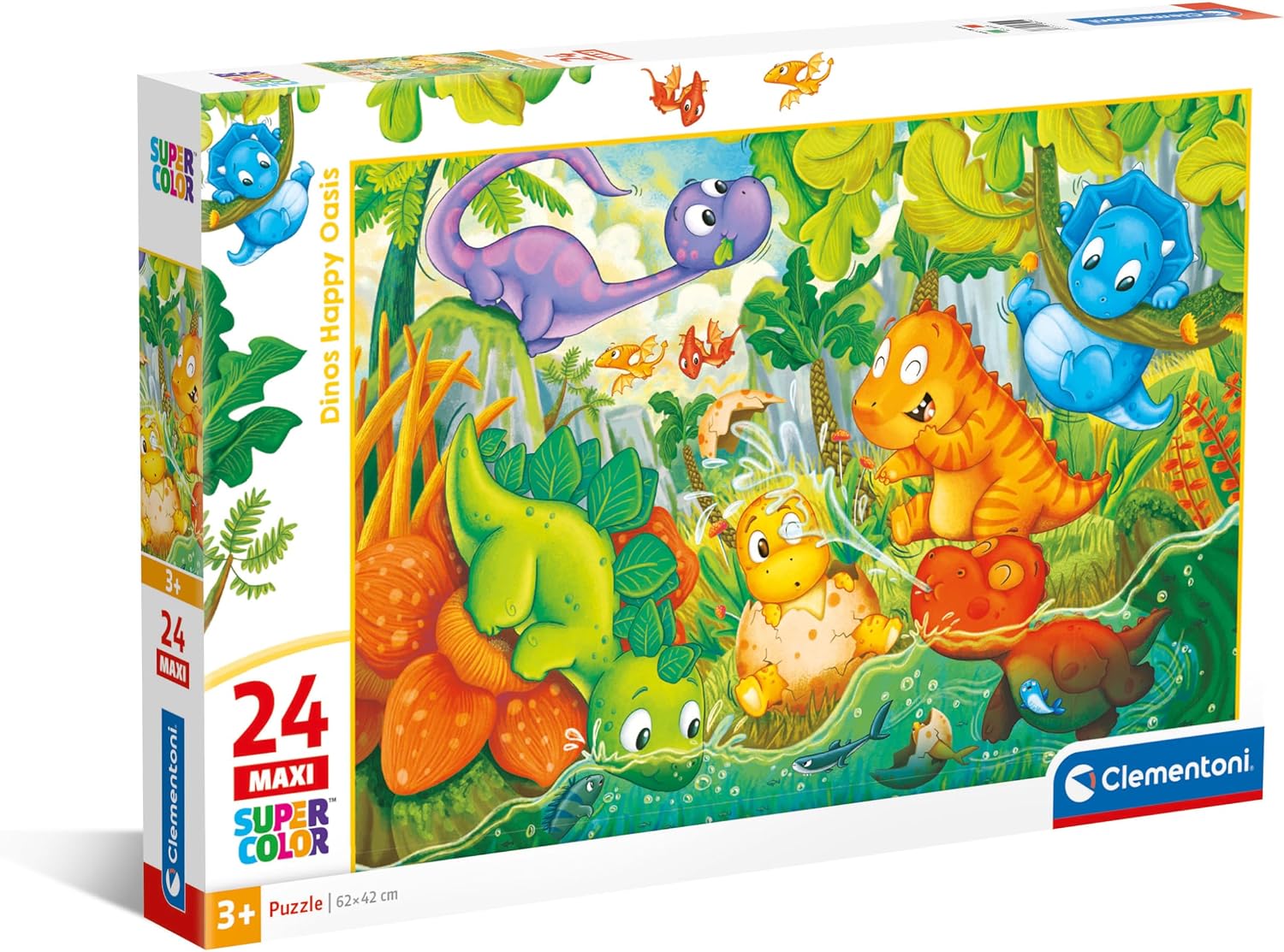 Supercolor Dinos Happy Oasis - 24 Maxi Pieces Children